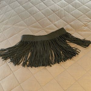 Fringe belt stretchy boho Gypsy accessory